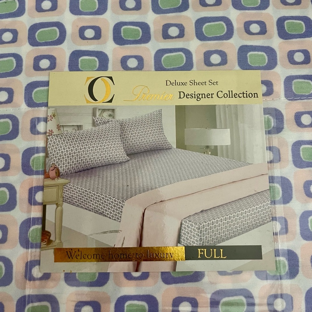 Clara Clark pink and purple full size sheet set